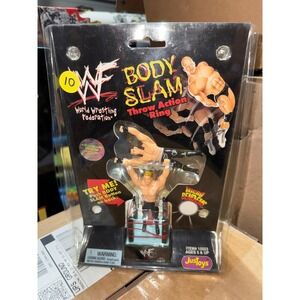 Vintage WWF Body Slam Throw Action Ring Micro Benders JustToys 15023 New 1998
